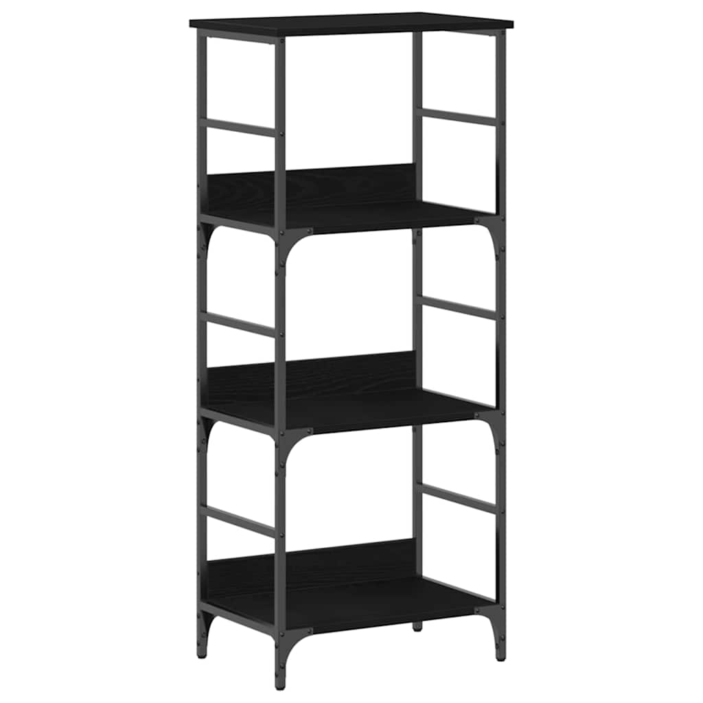 vidaXL Bibliothèque noire aspect chêne 50 x 33 x 117,5 cm