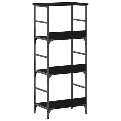 vidaXL Bibliothèque noire aspect chêne 50 x 33 x 117,5 cm