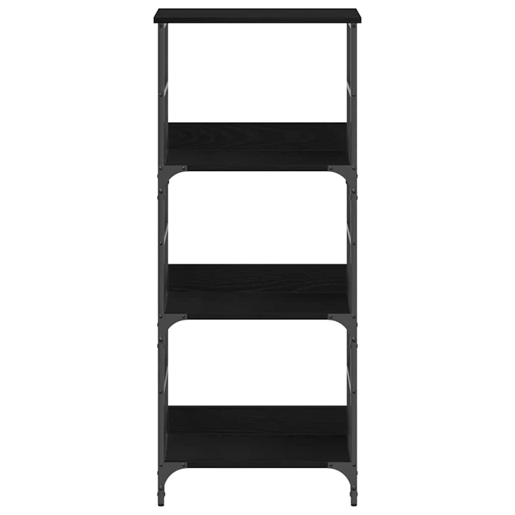 vidaXL Bibliothèque noire aspect chêne 50 x 33 x 117,5 cm