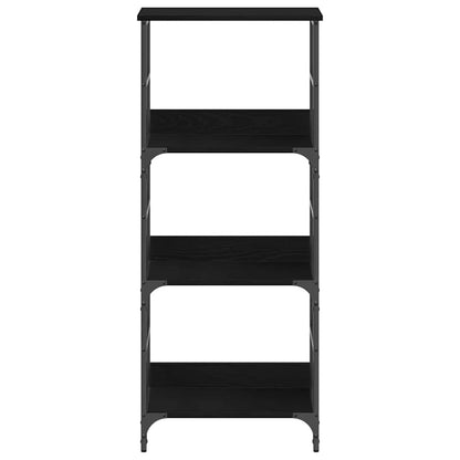 vidaXL Bibliothèque noire aspect chêne 50 x 33 x 117,5 cm