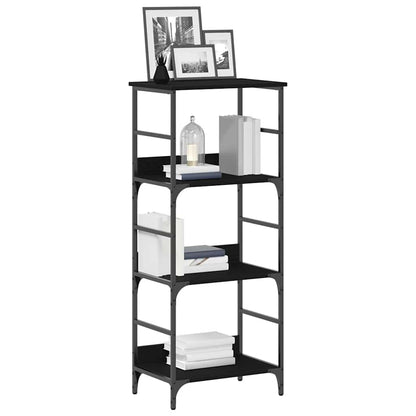 vidaXL Bibliothèque noire aspect chêne 50 x 33 x 117,5 cm