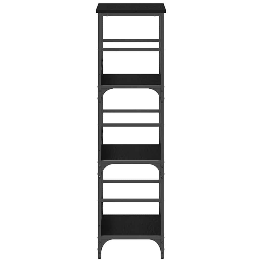 vidaXL Bibliothèque noire aspect chêne 50 x 33 x 117,5 cm
