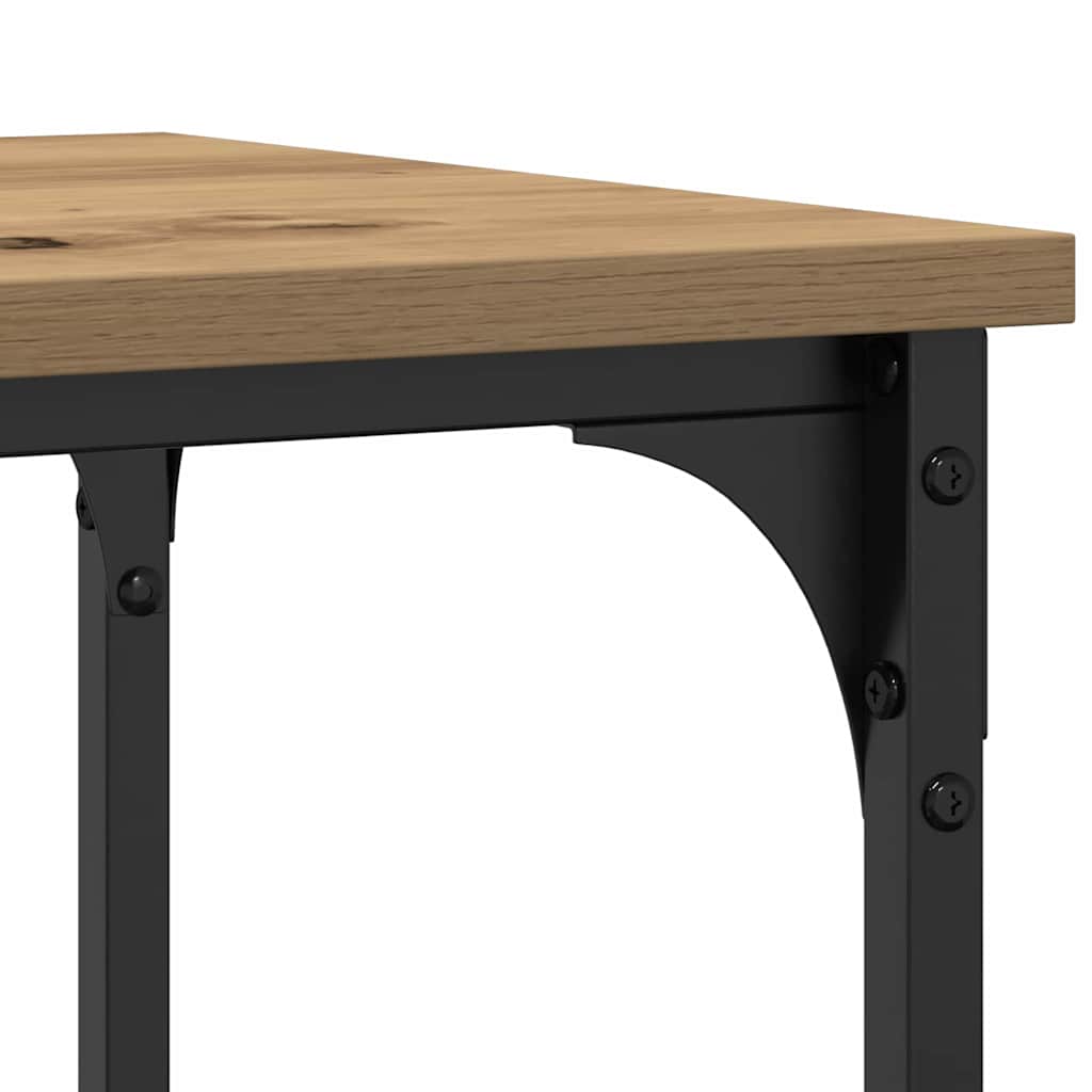 vidaXL Console de table avec étagère Chêne artisan 100 x 35 x 75 cm