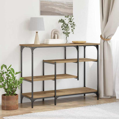 vidaXL Console de table avec étagère Chêne artisan 100 x 35 x 75 cm