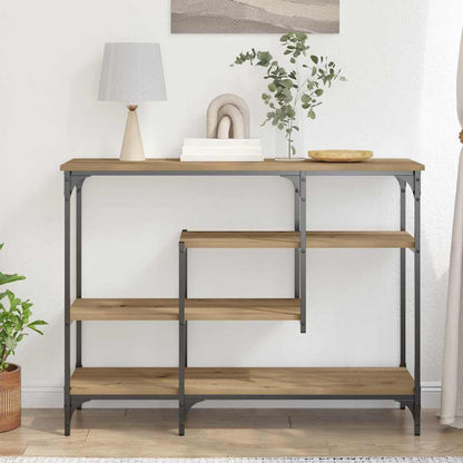 vidaXL Console de table avec étagère Chêne artisan 100 x 35 x 75 cm