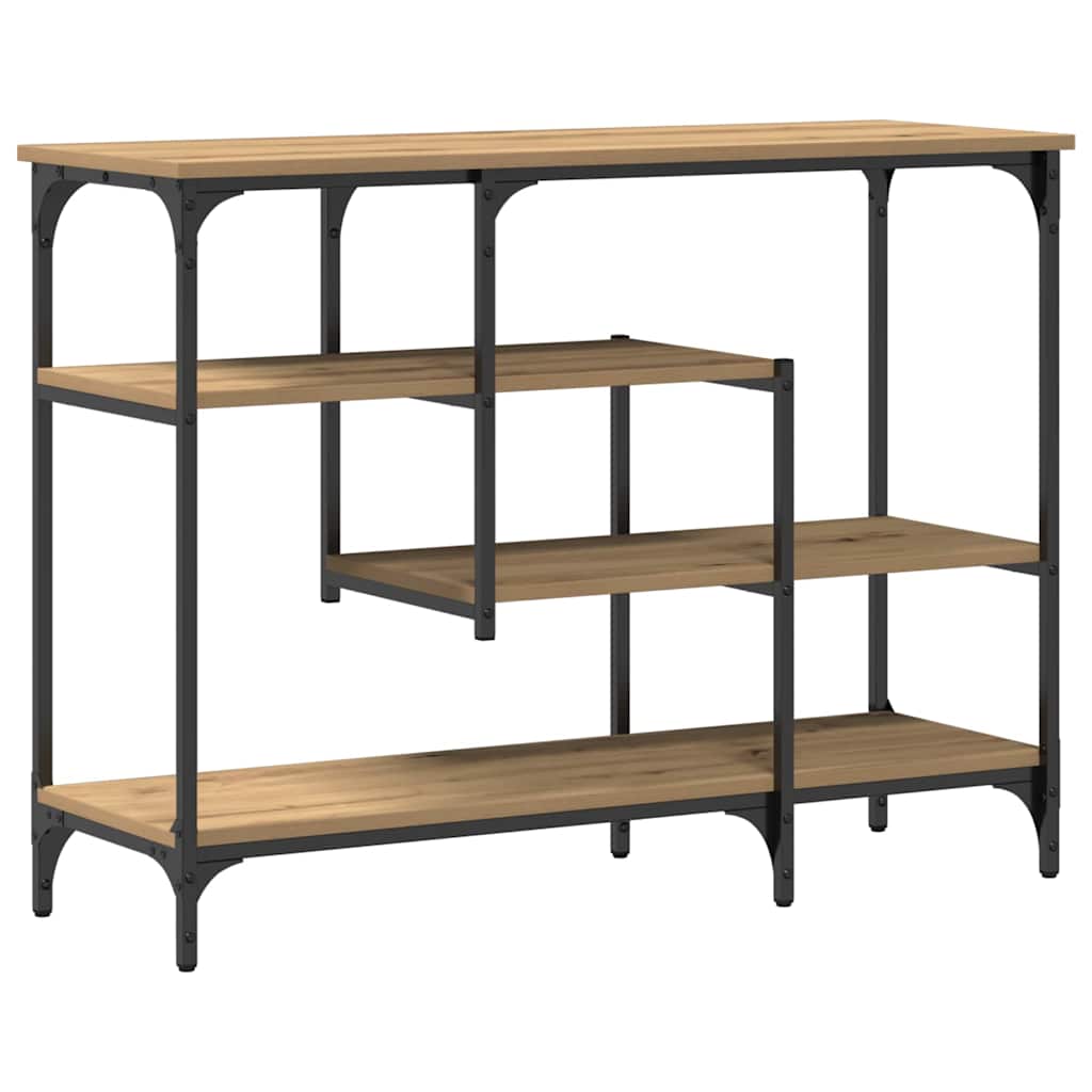 vidaXL Console de table avec étagère Chêne artisan 100 x 35 x 75 cm