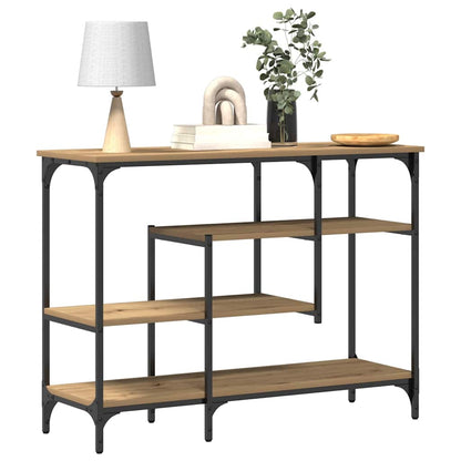 vidaXL Console de table avec étagère Chêne artisan 100 x 35 x 75 cm