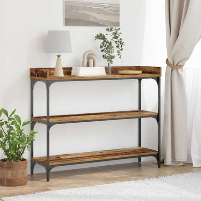 vidaXL Konsolentisch Altholz 100 x 30 x 80 cm Schichtholz und Metall