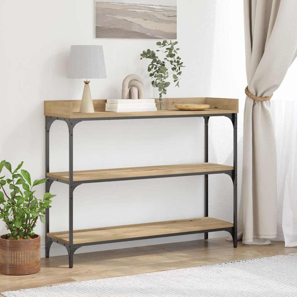 vidaXL Konsolentisch mit Regal Artisan-Eiche 100 x 30 x 80 cm
