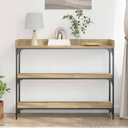 vidaXL Konsolentisch mit Regal Artisan-Eiche 100 x 30 x 80 cm