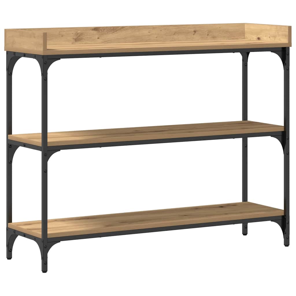 vidaXL Konsolentisch mit Regal Artisan-Eiche 100 x 30 x 80 cm