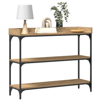 vidaXL Konsolentisch mit Regal Artisan-Eiche 100 x 30 x 80 cm