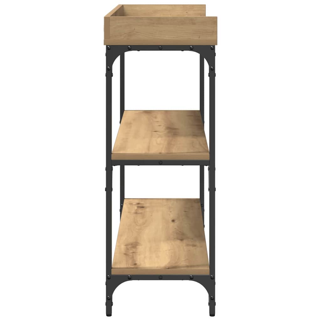 vidaXL Konsolentisch mit Regal Artisan-Eiche 100 x 30 x 80 cm