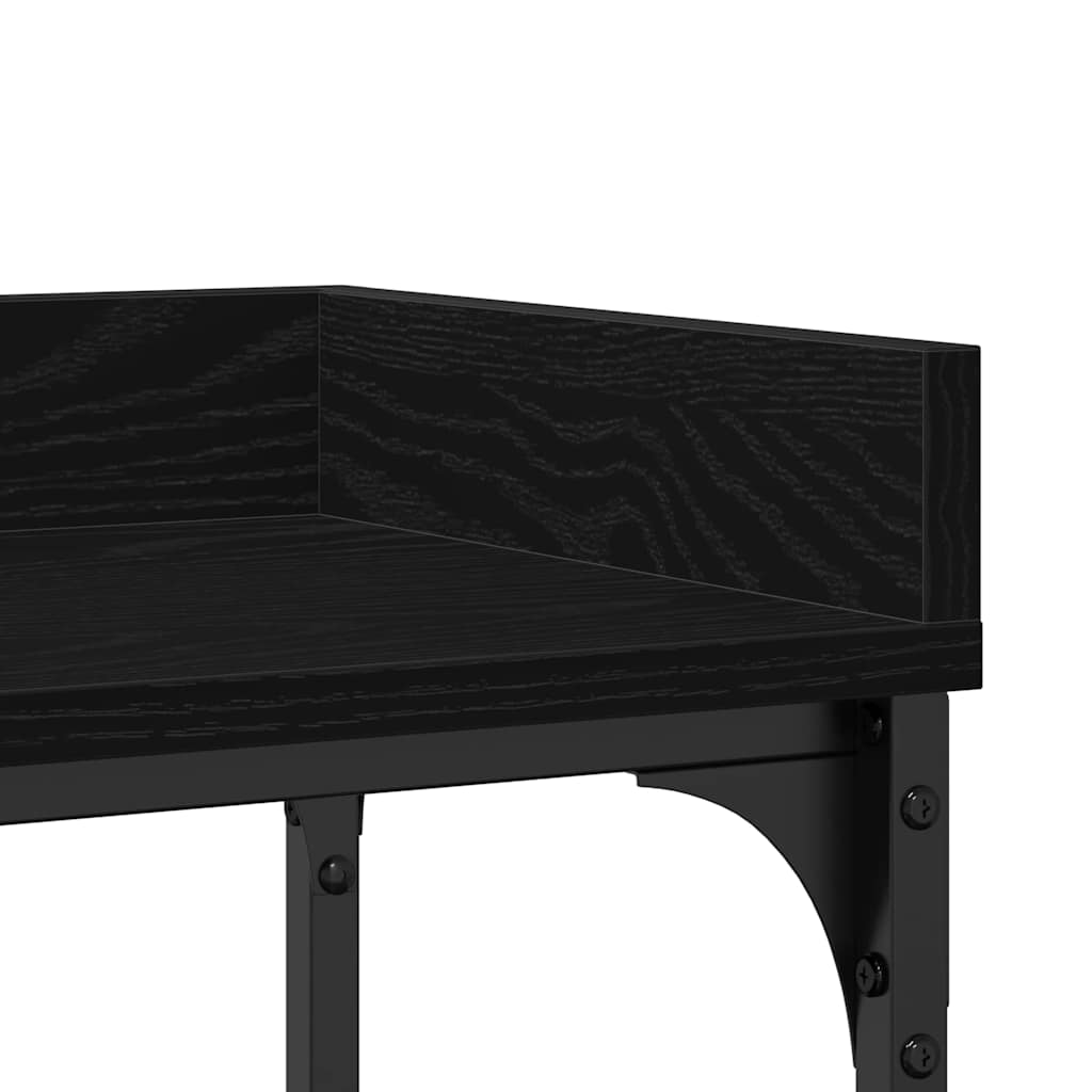 vidaXL Konsolentisch mit Regal Schwarz Eichen-Optik 100 x 30 x 80 cm