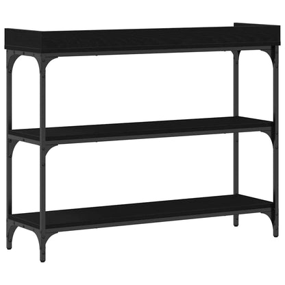 vidaXL Konsolentisch mit Regal Schwarz Eichen-Optik 100 x 30 x 80 cm