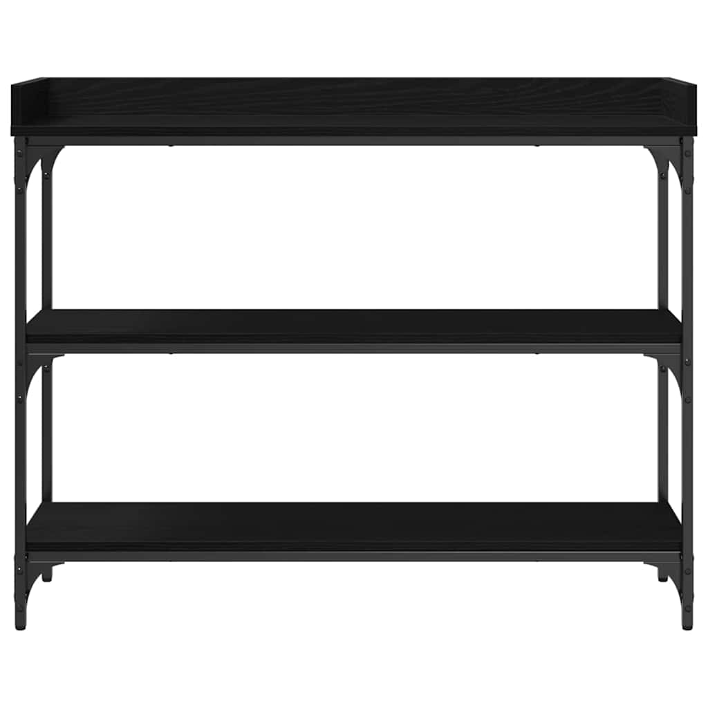 vidaXL Konsolentisch mit Regal Schwarz Eichen-Optik 100 x 30 x 80 cm
