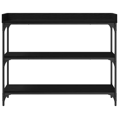 vidaXL Konsolentisch mit Regal Schwarz Eichen-Optik 100 x 30 x 80 cm