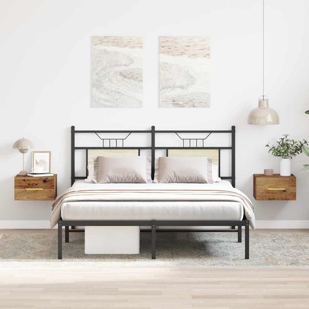 vidaXL Nachttisch 2 pcs Altholz 35 x 35 x 20 cm Holzwerkstoff