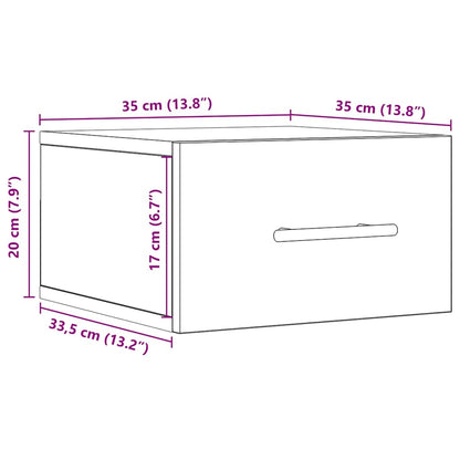 vidaXL Nachttisch Artisan-Eiche 35 x 35 x 20 cm Holzwerkstoff