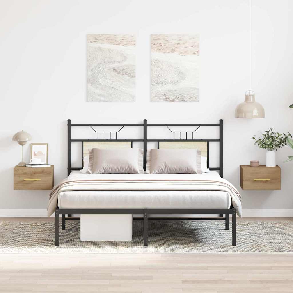 vidaXL Nachttisch 2 pcs Artisan-Eiche 35 x 35 x 20 cm Holzwerkstoff