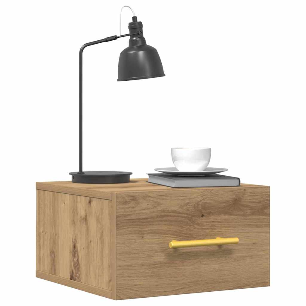vidaXL Nachttisch 2 pcs Artisan-Eiche 35 x 35 x 20 cm Holzwerkstoff