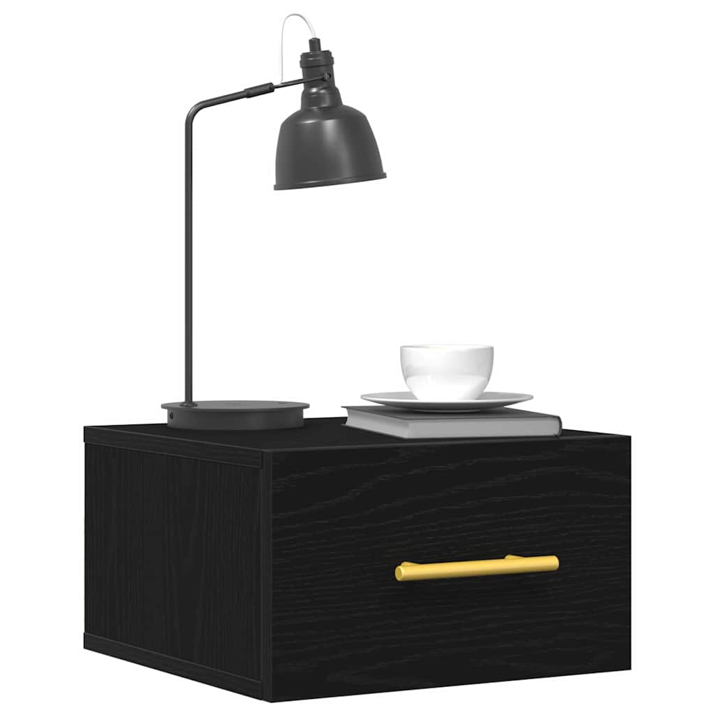 vidaXL Nachttisch Schwarz Eichen-Optik 35 x 35 x 20 cm Holzwerkstoff