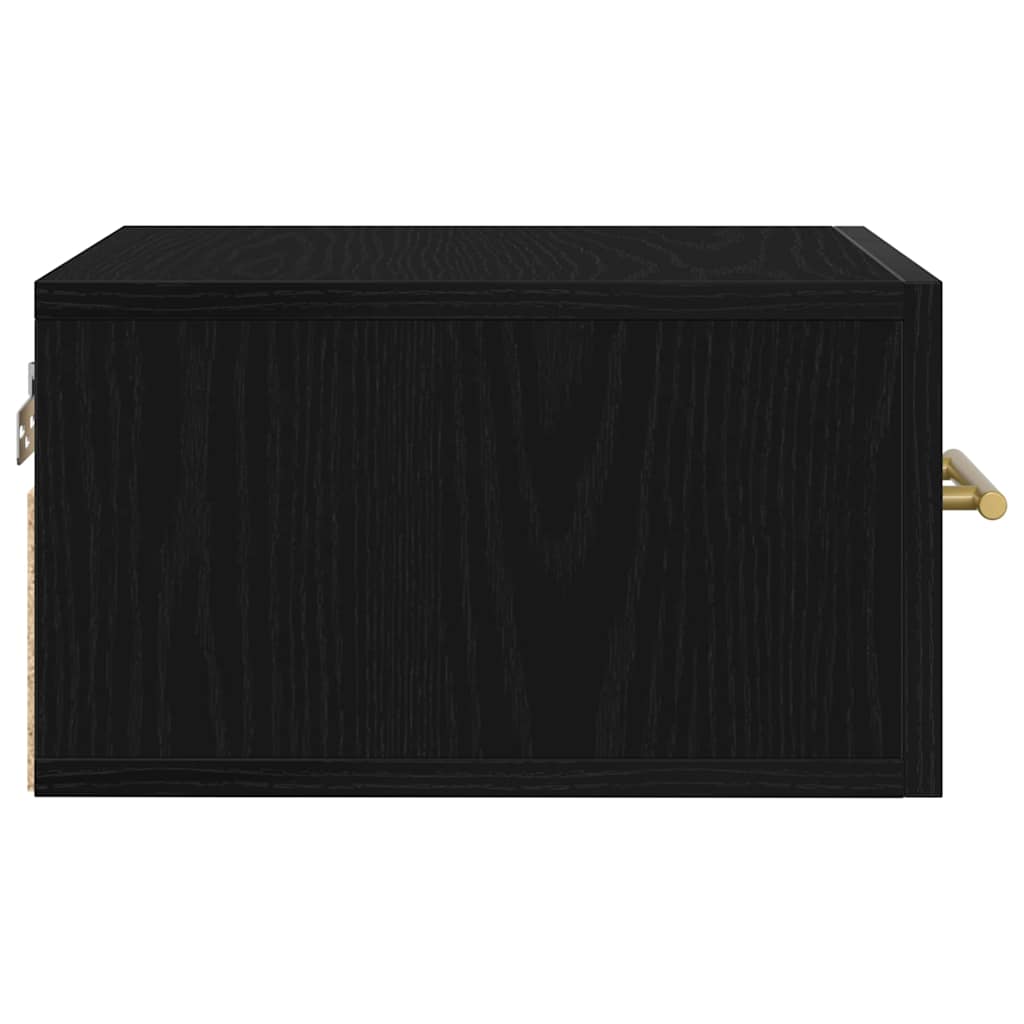 Nachttisch 2 pcs Schwarz Eichen-Optik 35 x 35 x 20 cm