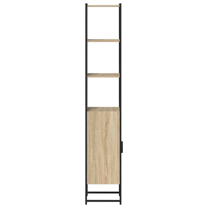 vidaXL Badezimmerschrank Sonoma 33 x 33 x 185,5 cm Holzwerkstoff