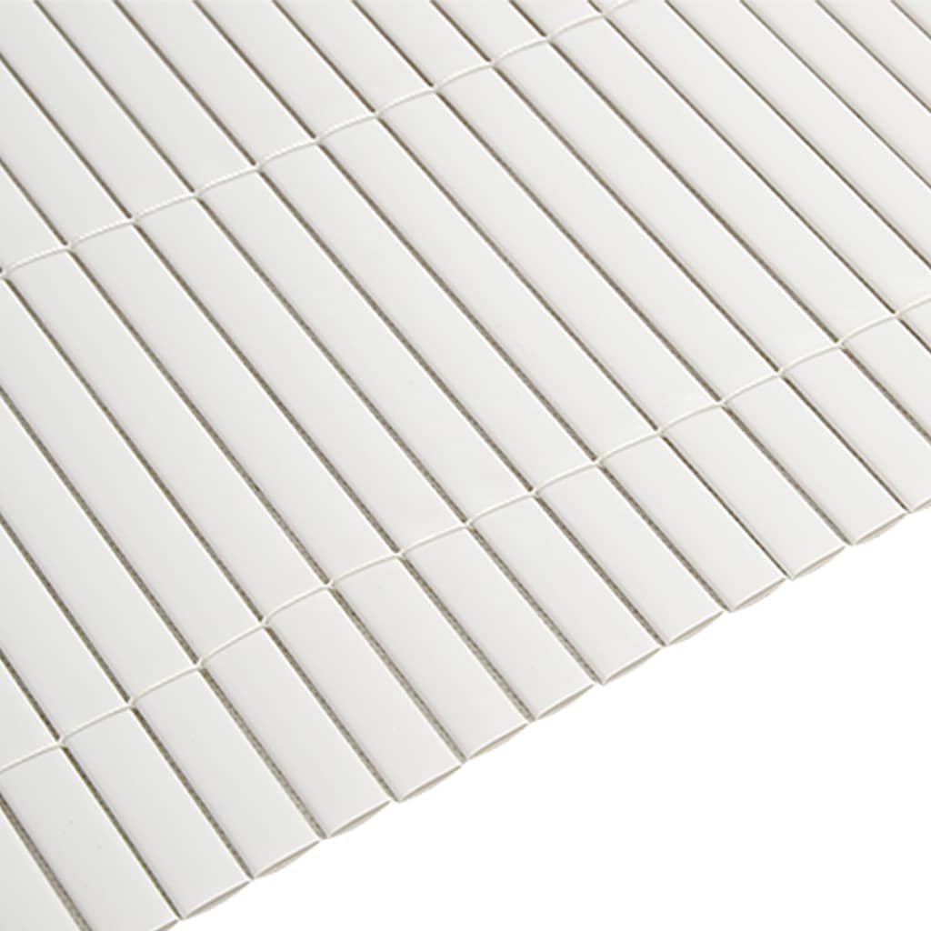 Gartenzaun Doppelseitig Weiß 1,8x3 m PVC