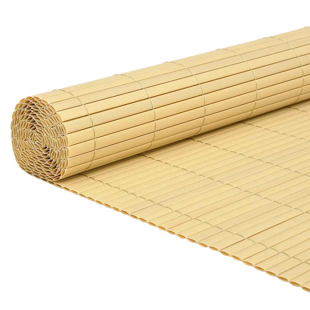 vidaXL Gartenzaun Doppelseitig Gelb 1,8x3 m PVC