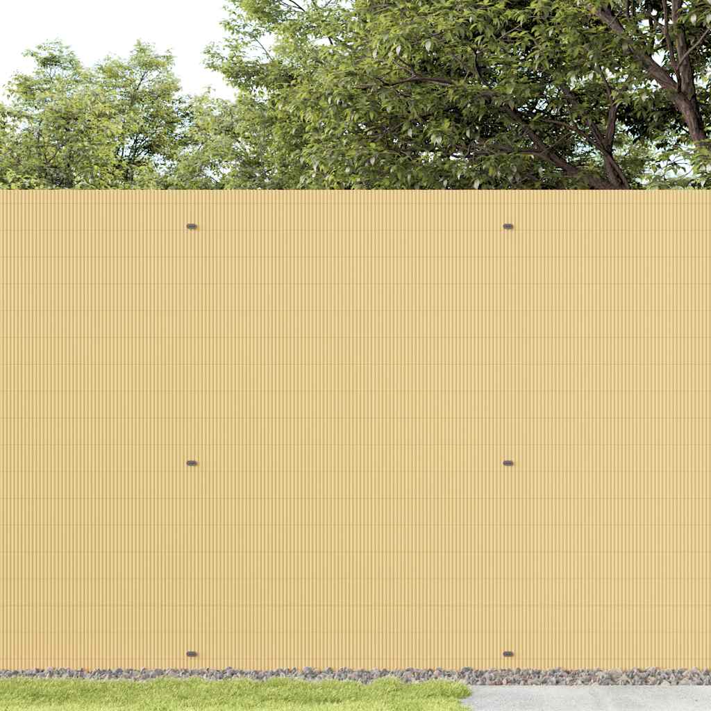vidaXL Gartenzaun Doppelseitig Gelb 1,8x3 m PVC