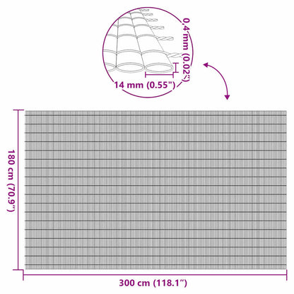 vidaXL Gartenzaun Doppelseitig Gelb 1,8x3 m PVC