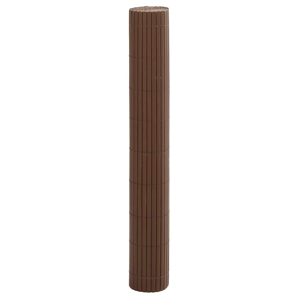 vidaXL Clôture de jardin double face marron 1,8x3 m PVC