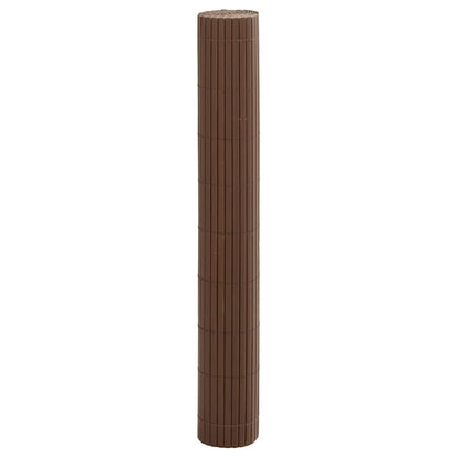 vidaXL Clôture de jardin double face marron 1,8x3 m PVC