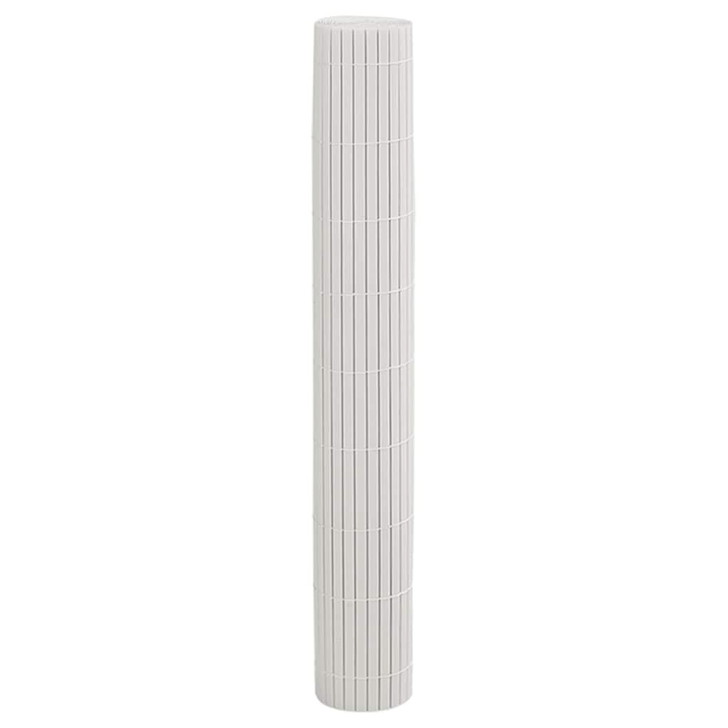 vidaXL Clôture de jardin double face Blanc 1,8x5 m PVC