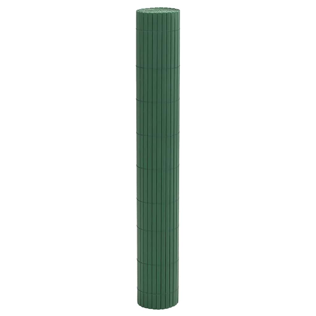 vidaXL Gartenzaun Doppelseitig Grün 1,8x5 m PVC