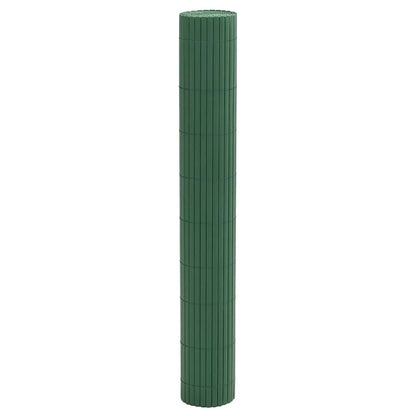 vidaXL Gartenzaun Doppelseitig Grün 1,8x5 m PVC