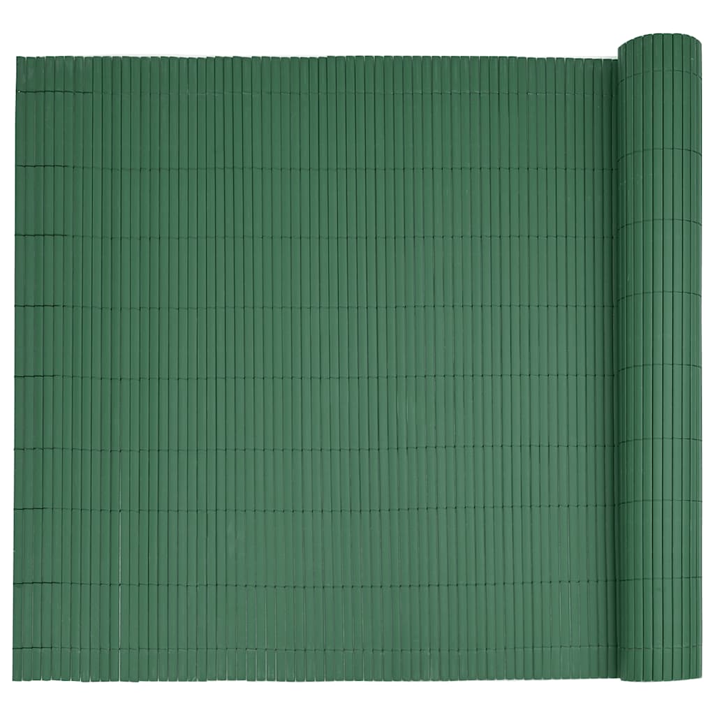 vidaXL Gartenzaun Doppelseitig Grün 1,8x5 m PVC