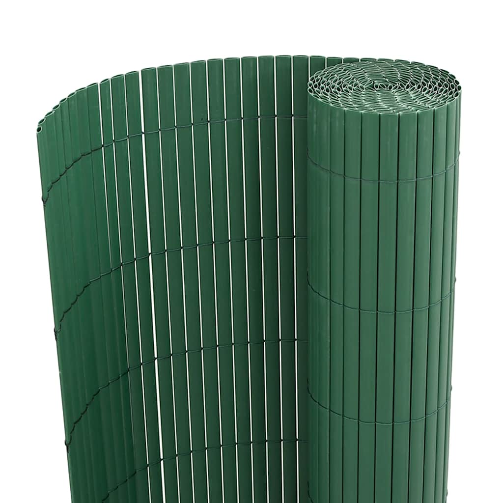 vidaXL Gartenzaun Doppelseitig Grün 1,8x5 m PVC