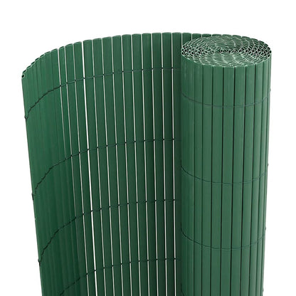 vidaXL Gartenzaun Doppelseitig Grün 1,8x5 m PVC