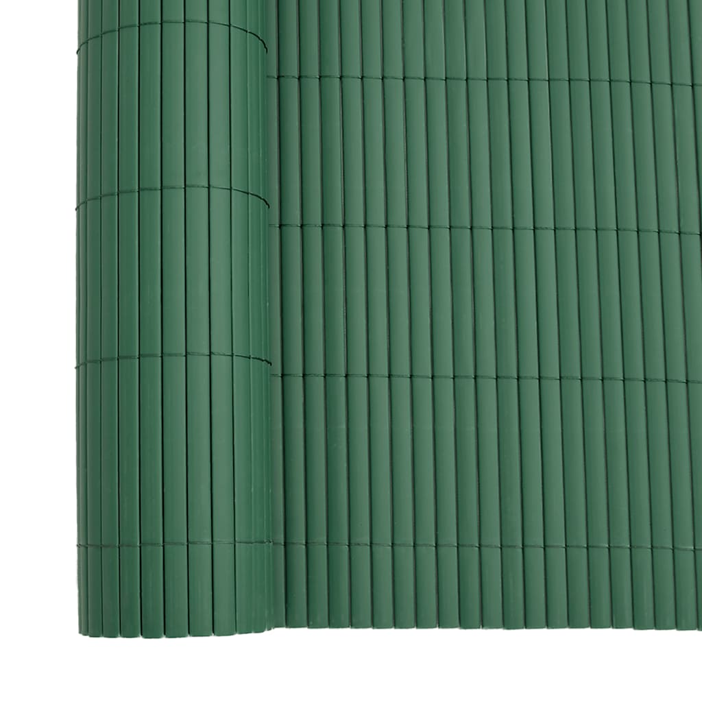 vidaXL Gartenzaun Doppelseitig Grün 1,8x5 m PVC