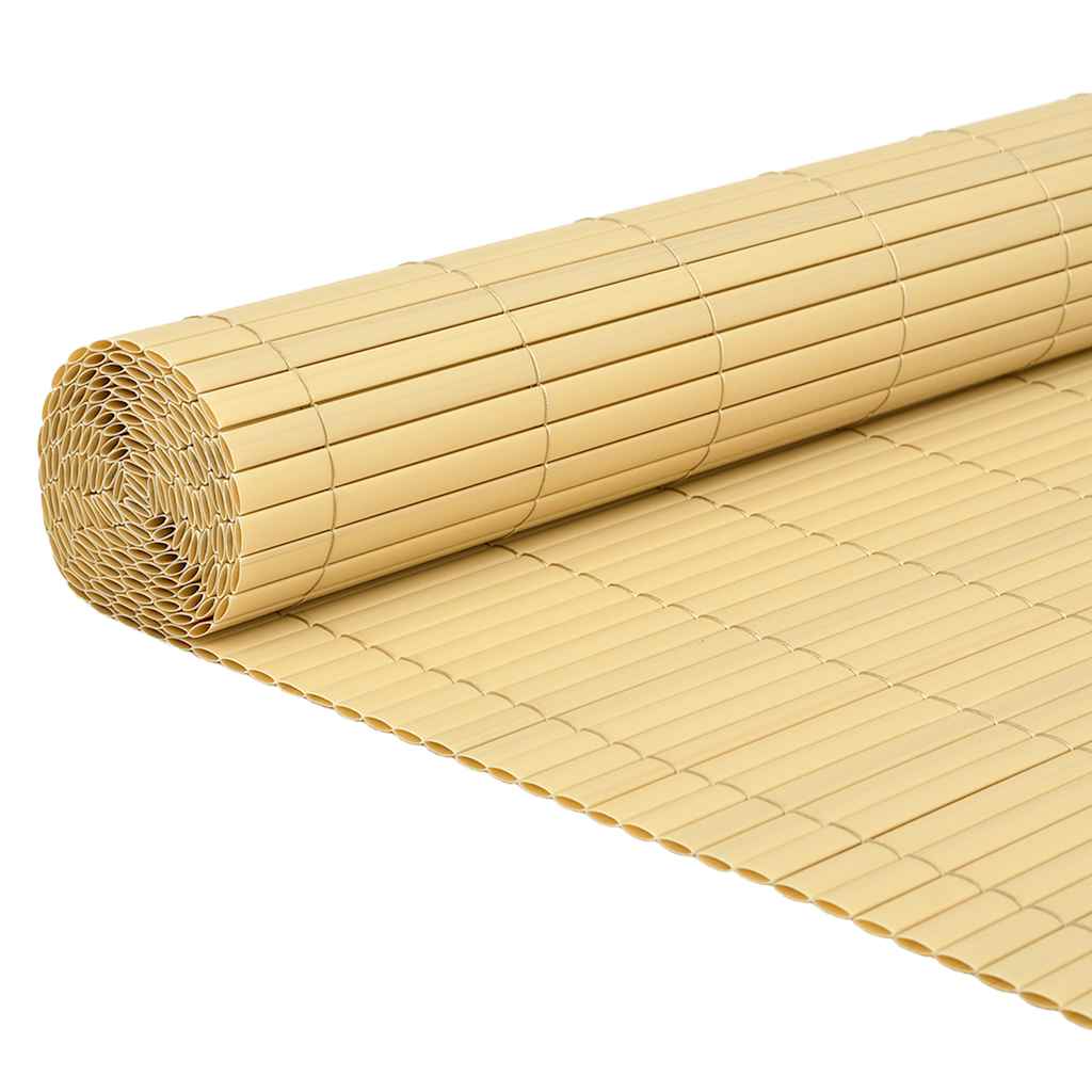 vidaXL Gartenzaun Doppelseitig Gelb 1,8x5 m PVC