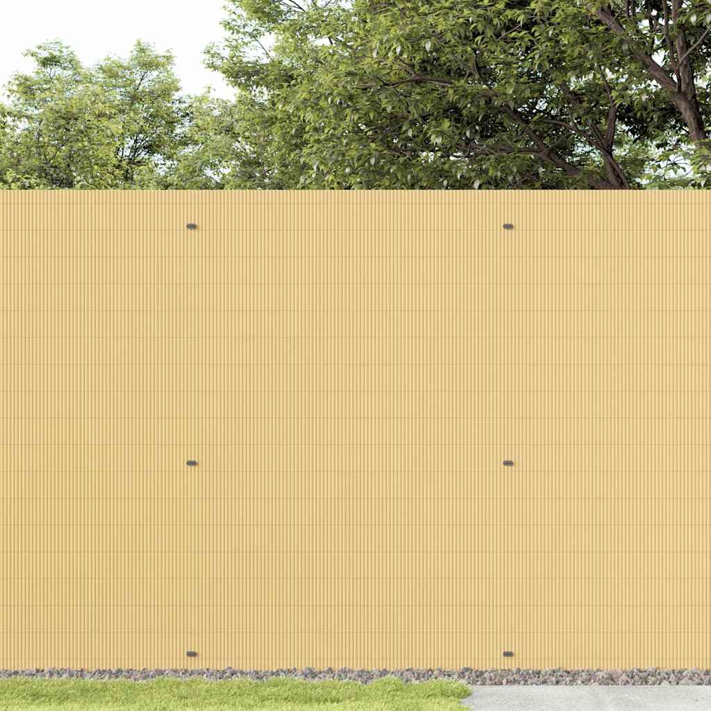 vidaXL Gartenzaun Doppelseitig Gelb 1,8x5 m PVC