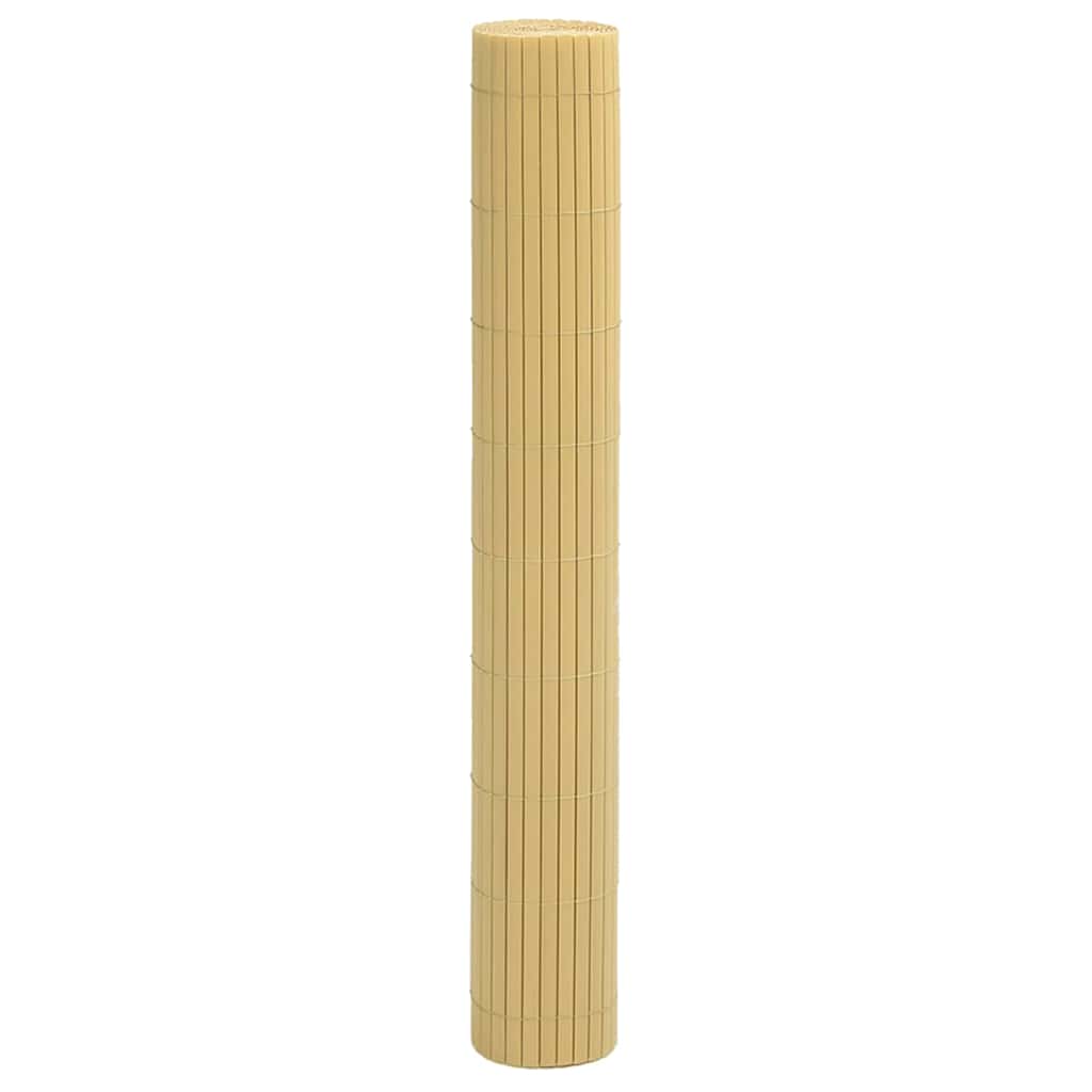 vidaXL Gartenzaun Doppelseitig Gelb 1,8x5 m PVC