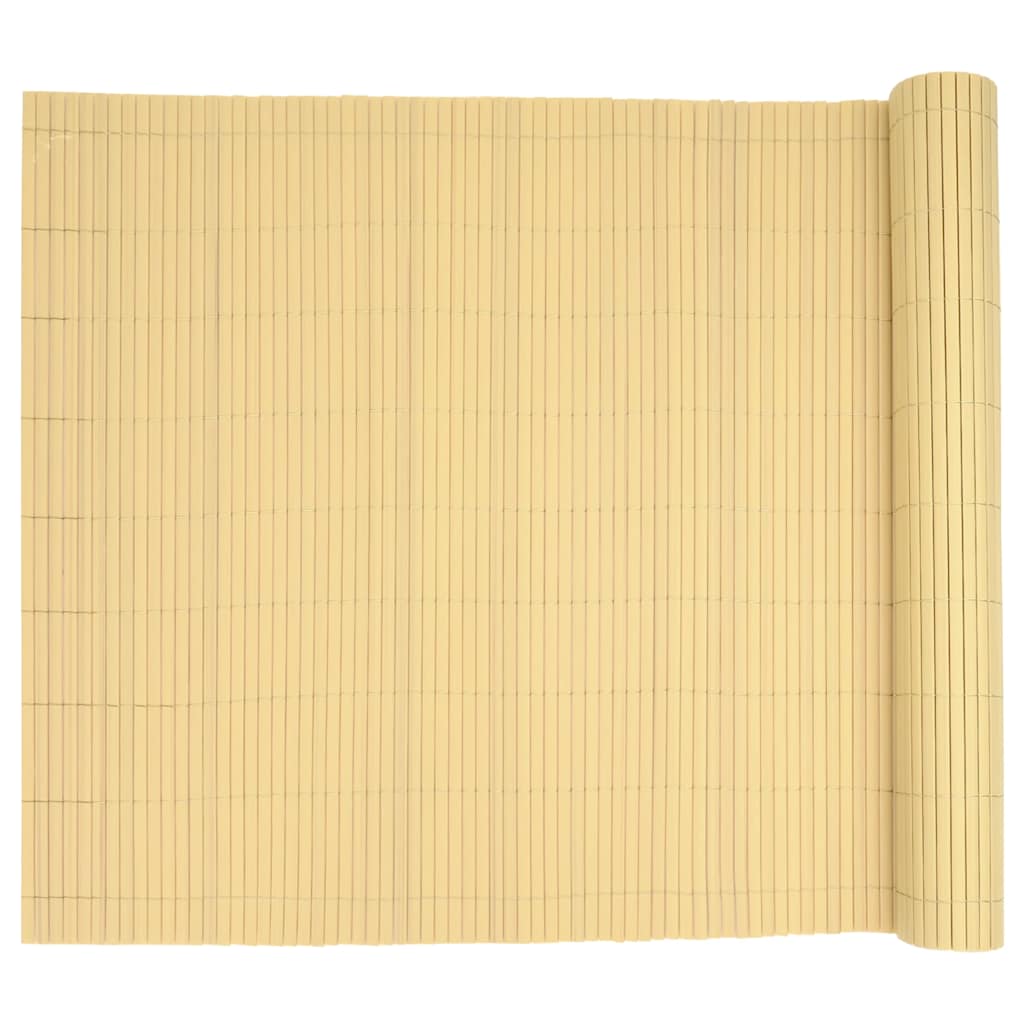 vidaXL Gartenzaun Doppelseitig Gelb 1,8x5 m PVC