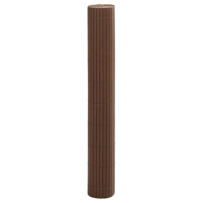 vidaXL Gartenzaun Doppelseitig Braun 1,8x5 m PVC