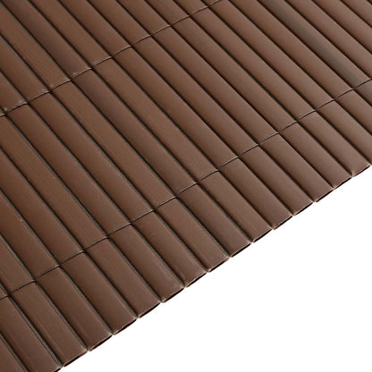 vidaXL Gartenzaun Doppelseitig Braun 1,8x5 m PVC