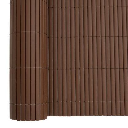vidaXL Gartenzaun Doppelseitig Braun 1,8x5 m PVC