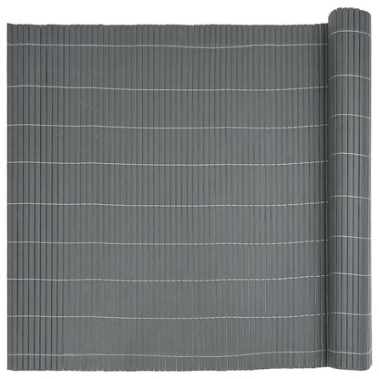 vidaXL Gartenzaun Doppelseitig Grau 1,8x5 m PVC