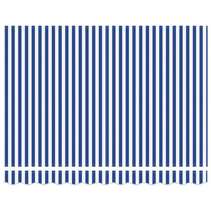 Einziehbare Markise Blau und Weiß 250 x 200 cm